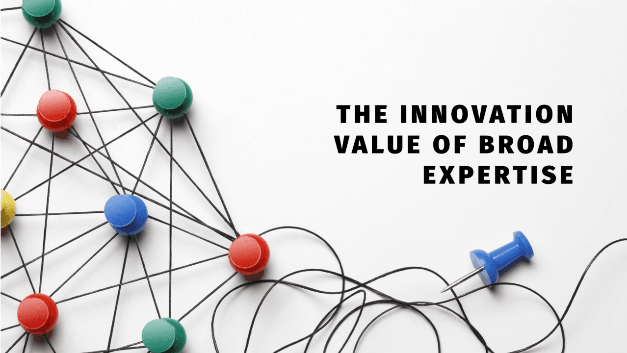 Header illustration for the article “The innovation value of broad expertise.”